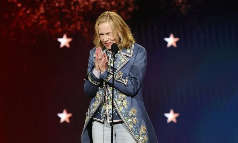 Amy Madigan celebrates Critics Choice Awards win for 'Weapons'