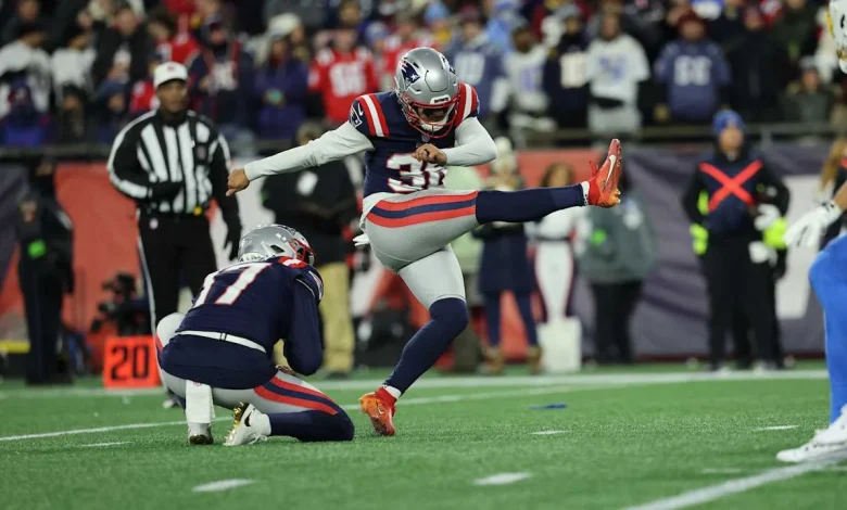 Andy Borregales' 23-yard FG puts Patriots on the board vs. Chargers