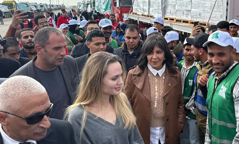 Angelina Jolie visits Egypt’s Rafah crossing that’s delivering aid to Gaza
