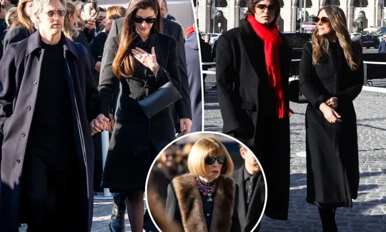 Anne Hathaway, Anna Wintour and more attend Valentino’s funeral in Rome - Page Six