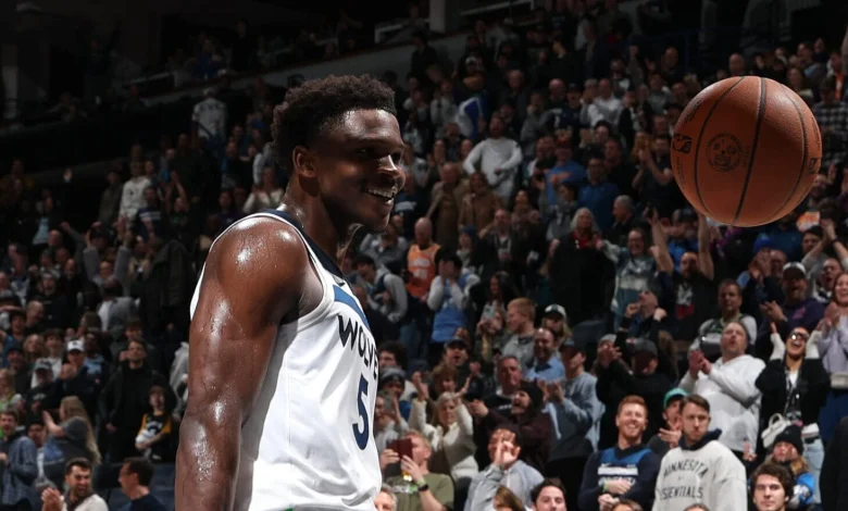 Anthony Edwards 3rd-youngest to reach 10,000 career points