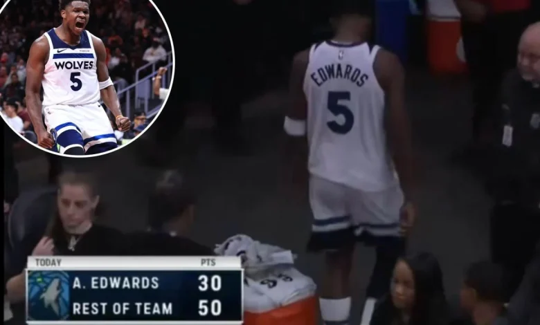 Anthony Edwards leaves Timberwolves bench midgame in shocking scene