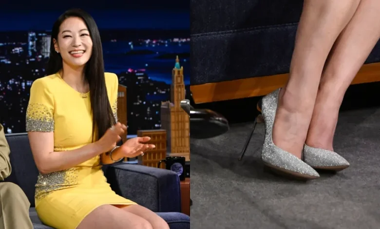 Arden Cho Brings Sparkle to ‘Jimmy Fallon’ With Casadei Pumps