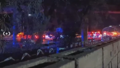 At least 1 killed in crash involving big rig, Tesla on 210 Freeway in Sylmar