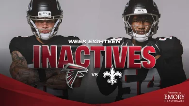 Atlanta Falcons Week 18 inactives vs. New Orleans Saints