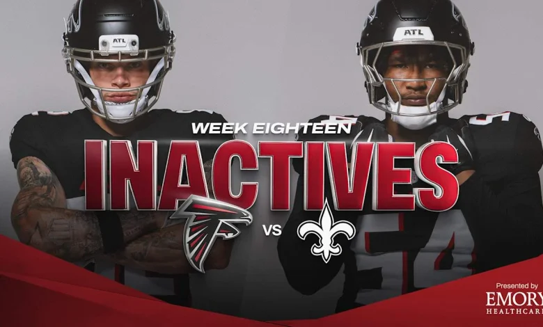 Atlanta Falcons Week 18 inactives vs. New Orleans Saints