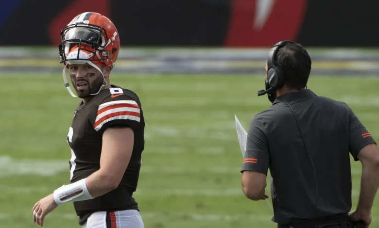Baker Mayfield fires shot at Falcons beat writer and Kevin Stefanski