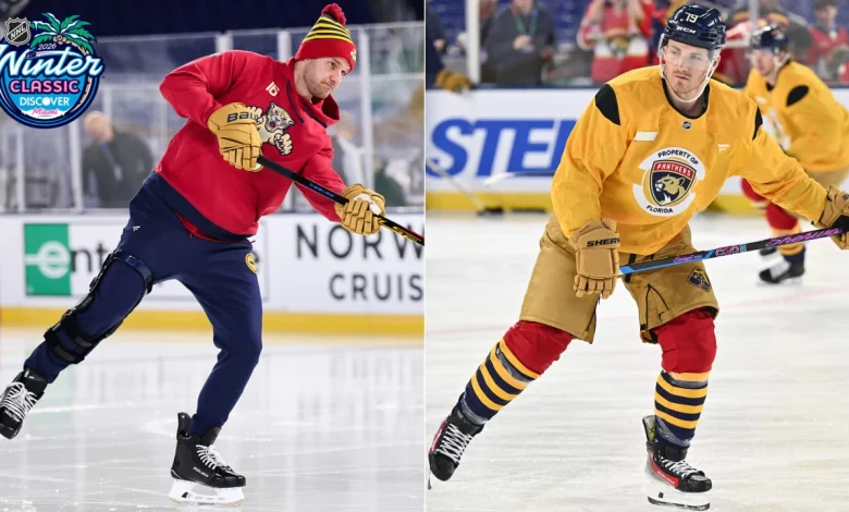 Barkov, Tkachuk ‘boost morale’ at Panthers practice on eve of Winter Classic