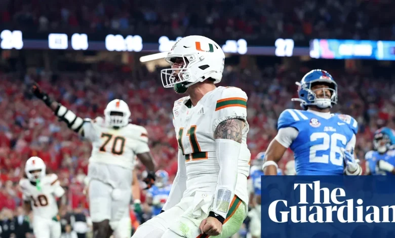 Beck’s late scramble sends Miami past Ole Miss into College Football Playoff title game