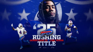 Bills RB James Cook III wins 2025 NFL rushing title