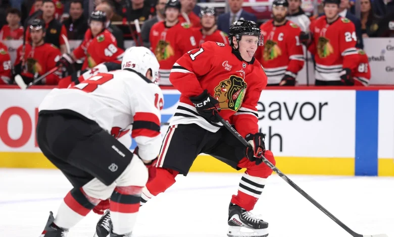 Blackhawks will keep Oliver Moore at center, balance minutes with deeper lineup