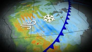 Blowing snow hazard on the Prairies, and a severe cold to follow