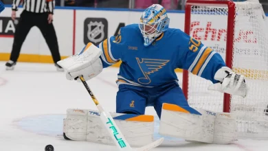 Blues coach can't locate backup goalie, forcing Binnington to remain in game