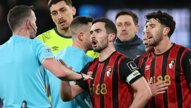 Bournemouth left fuming after controversial final whistle in defeat to Arsenal as stars swarm referee