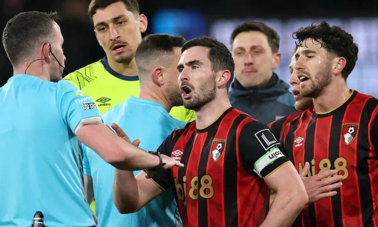 Bournemouth left fuming after controversial final whistle in defeat to Arsenal as stars swarm referee