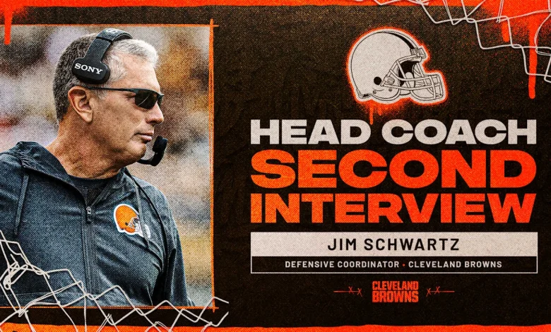 Browns conduct 2nd head coach interview with defensive coordinator Jim Schwartz