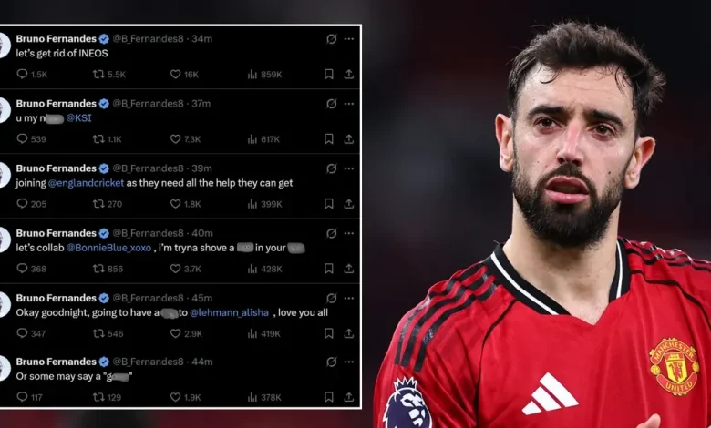 Bruno Fernandes HACKED: Manchester United forced to issue statement after captain’s X account taken over
