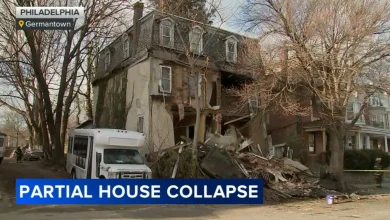 Building partially collapses in Philadelphia's Germantown neighborhood