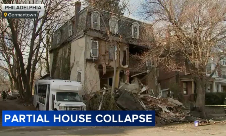 Building partially collapses in Philadelphia's Germantown neighborhood