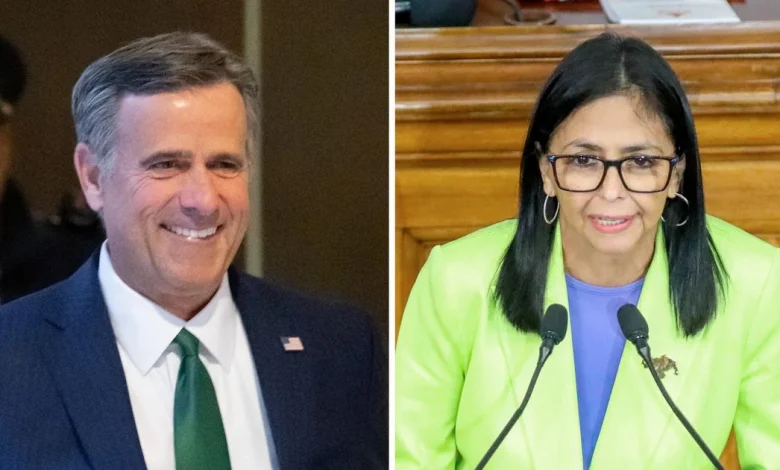 CIA director John Ratcliffe meets with Venezuela's interim president Delcy Rodríguez in Caracas