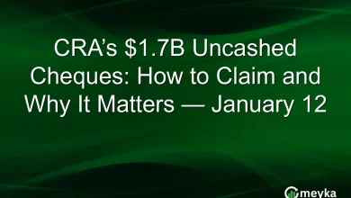 CRA’s $1.7B Uncashed Cheques: How to Claim and Why It Matters — January 12