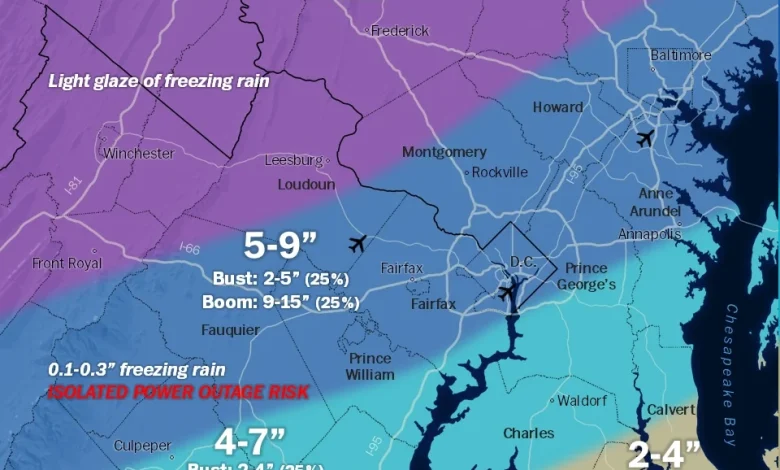 CWG Live: Severe winter storm tonight through Sunday, and very cold into next week - The Washington Post