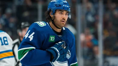 Canucks Kiefer Sherwood out day-to-day