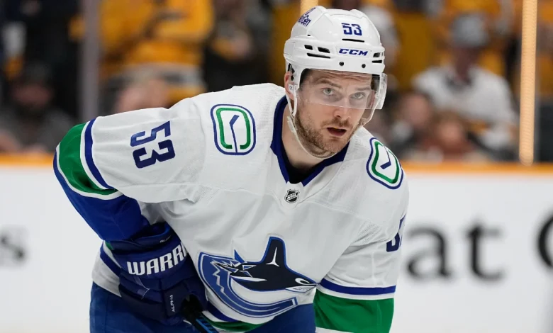 Canucks' Teddy Blueger returns to lineup vs. Capitals