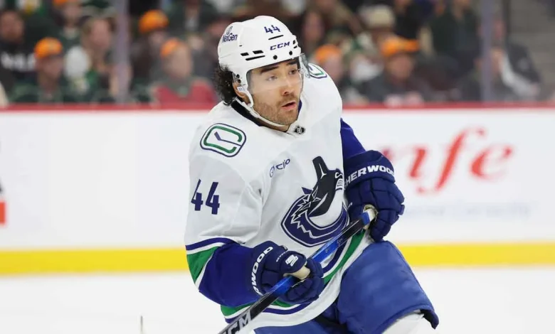 Canucks trade Kiefer Sherwood to Sharks for two picks, prospect