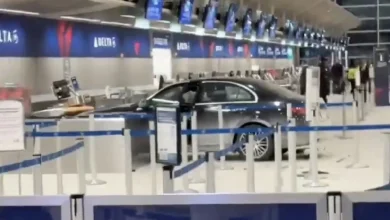 Car Crashes Into DTW Airport Terminal, Stops At Delta Check-In Counter