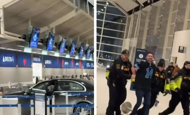 Car Crashes Into Terminal at Detroit Airport In Crazy Video