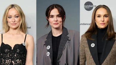 Celebrities wear 'ICE OUT' pins, attend political panels