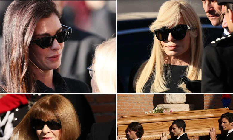 Celebs Flock to Rome for Fashion Designer Valentino Garavani's Funeral