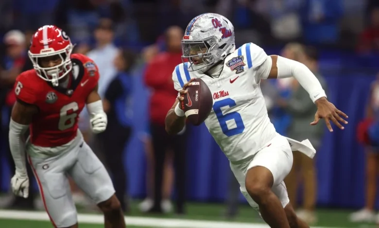 Chambliss, Carneiro lift Ole Miss past Georgia 39-34 and into CFP semifinals
