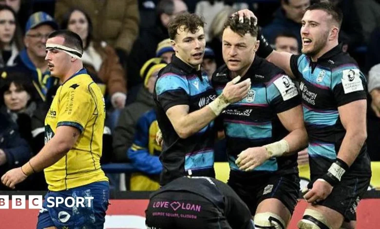 Champions Cup: Glasgow book last-16 spot with bonus-point win over Clermont