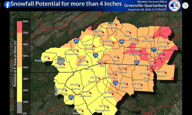 Charlotte could see heavy snow Saturday, NWS forecasters say