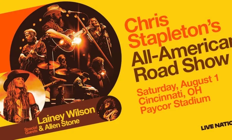 Chris Stapleton To Perform at Paycor Stadium on August 1 with Special Guests Lainey Wilson and Allen Stone
