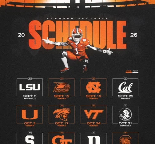 Clemson Announces 2026 Football Schedule – Clemson Tigers Official Athletics Site