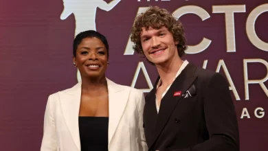 Connor Storrie, Janelle James and Helen Mirren