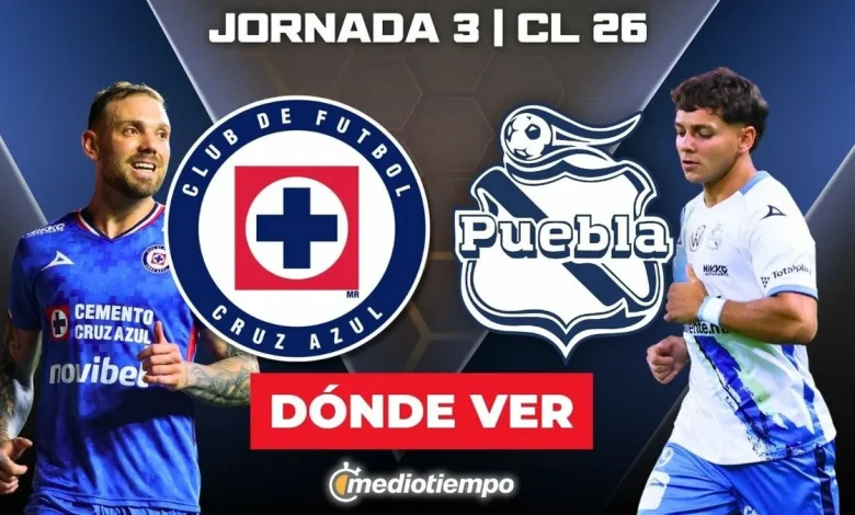 Cruz Azul vs Puebla: a qué hora y dónde ver J3 Liga MX Clausura 2026