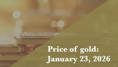 Current price of gold as of January 23, 2026