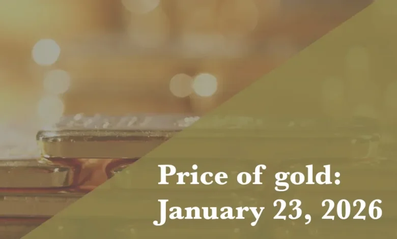 Current price of gold as of January 23, 2026