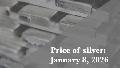 Current price of silver as of Thursday, January 8, 2026