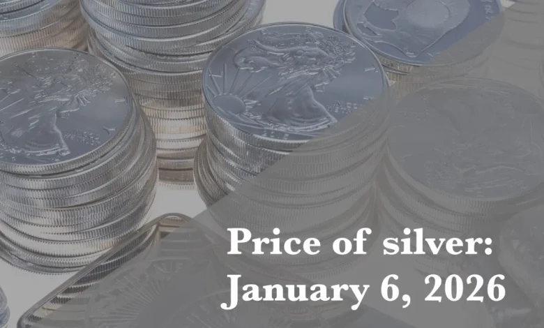Current price of silver as of Tuesday, January 6, 2026