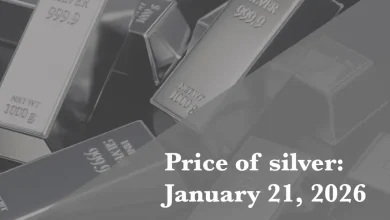 Current price of silver as of Wednesday, January 21, 2026