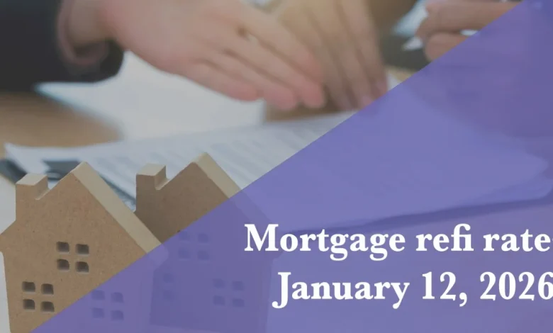 Current refi mortgage rates report for Jan. 12, 2026