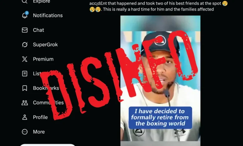 DISINFO ALERT: Video of Anthony Joshua announcing boxing retirement is doctored