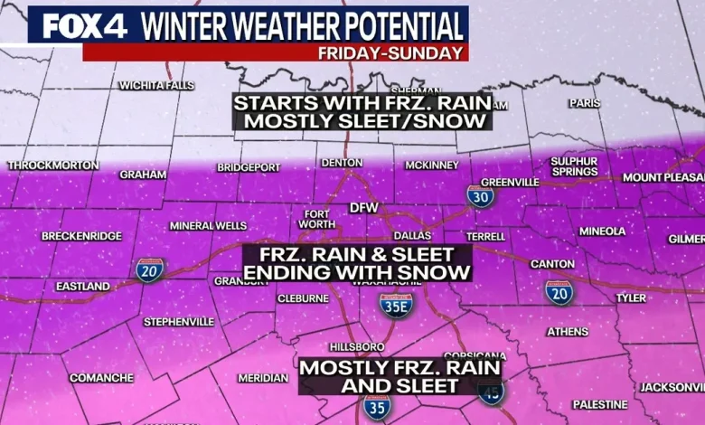 Dallas weather: Winter Storm Watch extended, Extreme Cold Watch issued ahead of dangerous ice and snow
