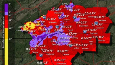 Debilitating ice storm headed to Charlotte, NWS says.