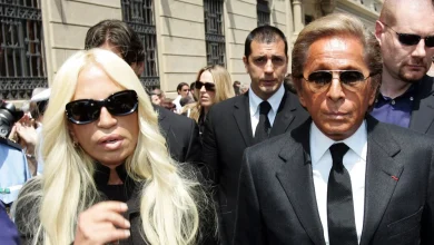 Donatella Versace wears bold outfit at Valentino Garavani’s funeral